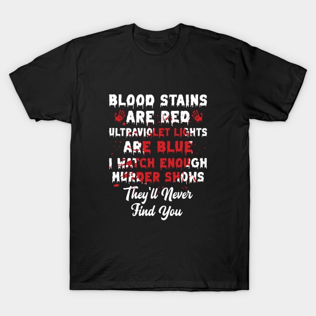 halloween blood stains T-Shirt by just3luxxx